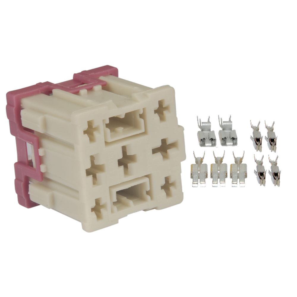 KIT CONECTOR PORTA RELÉ UNIVERSAL 9 VIAS - TC CHICOTES - TC9094225